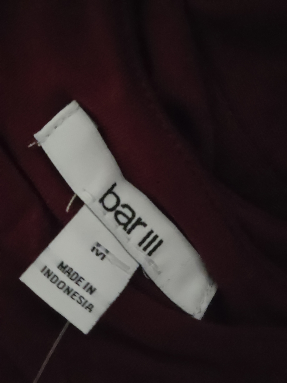 Bar III Sleeveless Scoop Neck Midi Dress in Wine Burgundy - Picture 3 of 5